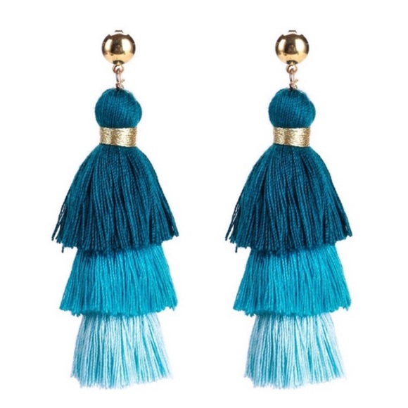 The Mermazing Shop Jewelry - 💙 Blue Ombré Tassel Earrings 💙